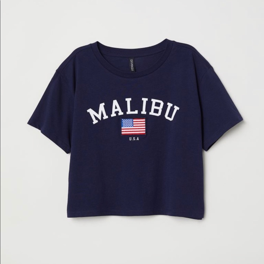 “Malibu” navy blue crop top💙✨